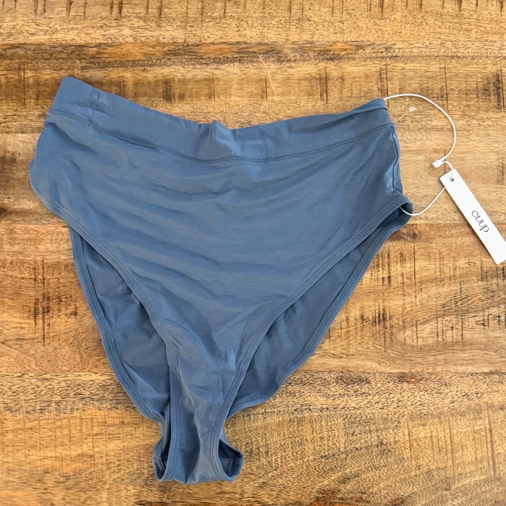Cuup Blue The High Waist modal panty panties sea Blue size 3 MEDIUM NWT